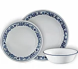 סט צלחות קורנינג 18 חלקים CORELLE® - Old Town Blue