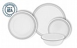 סט צלחות קורנינג 18 חלקים CORELLE® - Mystic Gray