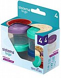 סט 4 קופסאות לרטבים TO GO מבית Sistema