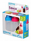 סט 3 בקבוקונים לחיצים לרוטב TO GO מבית Sistema