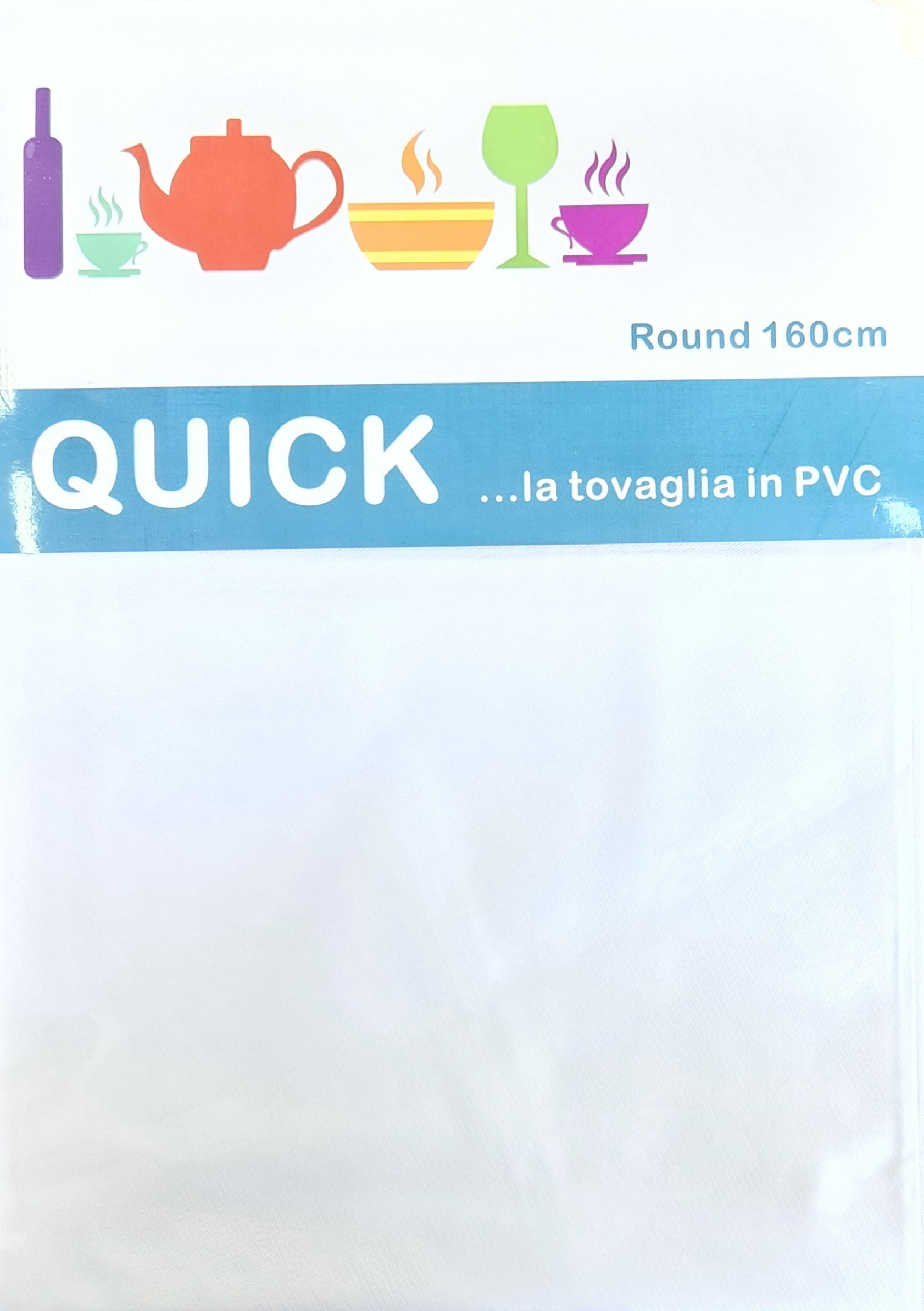 פשוט לבית | מפת שולחן עגולה לבנה PVC שעוונית 160 סמ - דגם 107 | שולחן ...