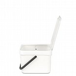 SORT & GO פח הפרדה 6 ליטר פלסטיק, לבן - Brabantia