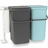 SORT & GO צמד פחי הפרדה 2*16 ליטר מינט / אפור - Brabantia