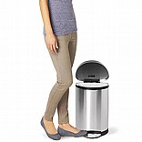 פח דוושה חצי עגול נירוסטה 10 ליטר simplehuman ארה