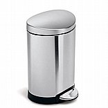 פח דוושה חצי עגול נירוסטה 6 ליטר simplehuman ארה