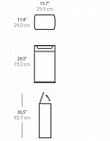 פח טאץ' בר מלבני 40 ליטר נירוסטה simplehuman ארה