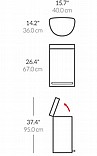 פח דוושה חצי עגול נירוסטה 45 ליטר simplehuman ארה