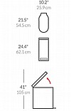 פח דוושה צר נירוסטה 45 ליטר simplehuman ארה
